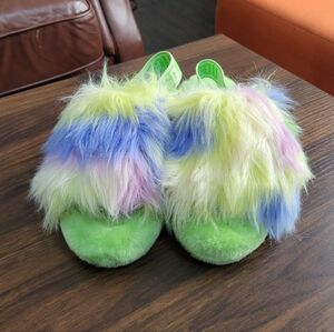 NWT UGG Fluff Yeah Sling Back Pastel Slippers Women's Size 7 Harajuku Comfort